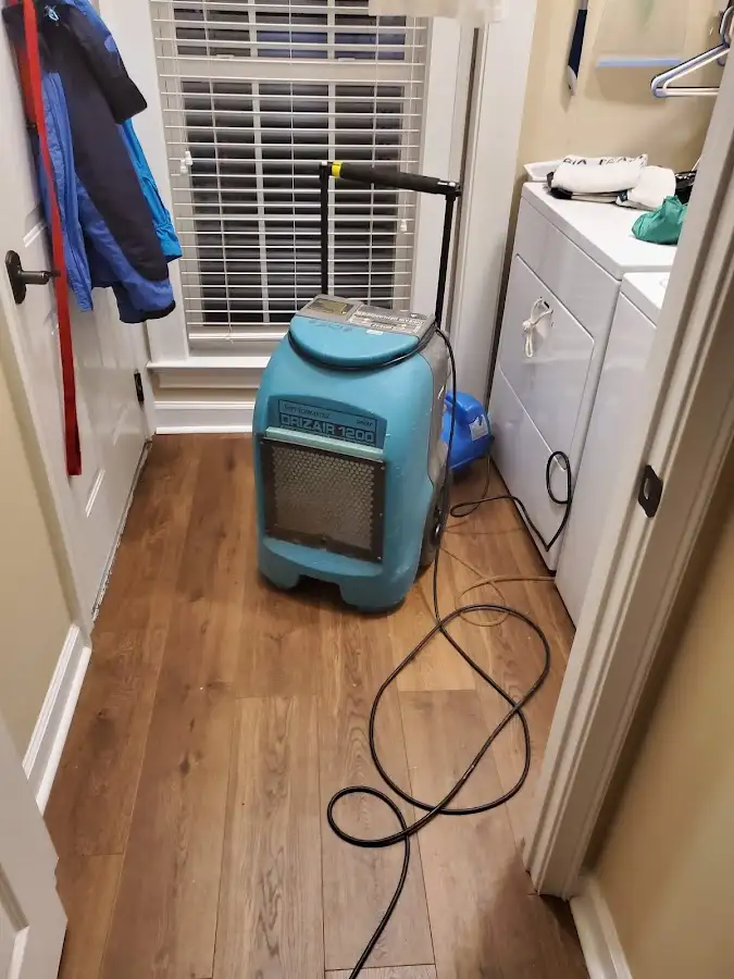 Commercial dehumidifier deployed for Flood Damage Cleanup in Monterey